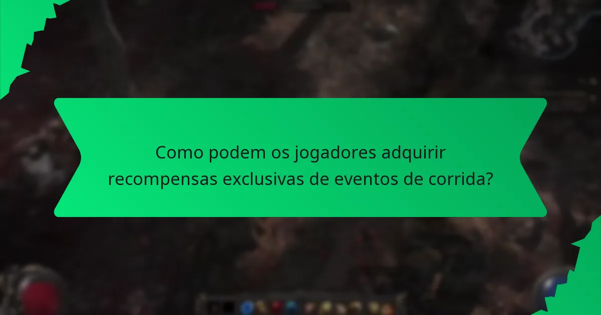 Quais esquemas de cores são usados para recompensas de eventos de corrida?