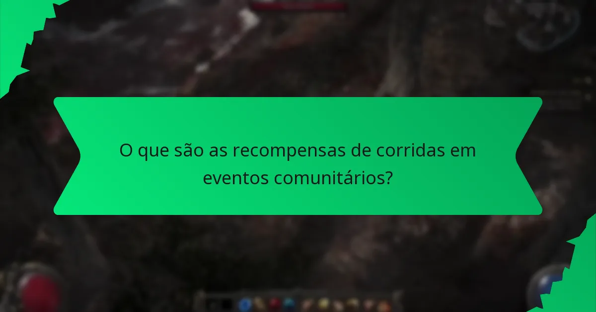 Quais cores estão associadas às recompensas de corridas?