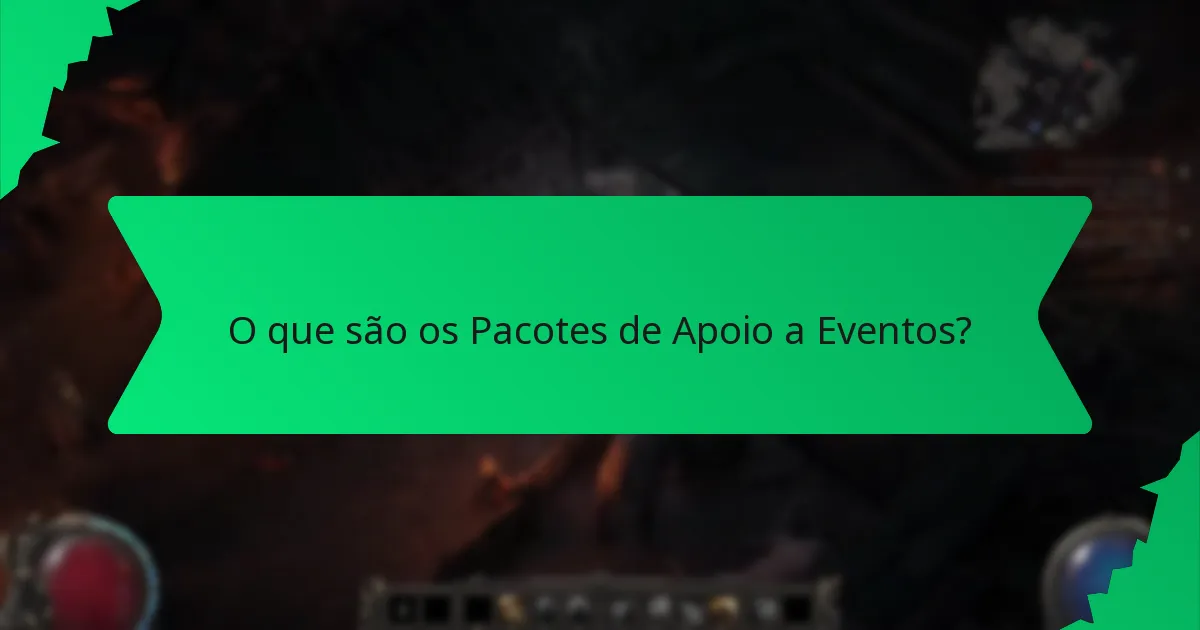 Que efeitos os bónus dos Pacotes de Apoio a Eventos proporcionam?