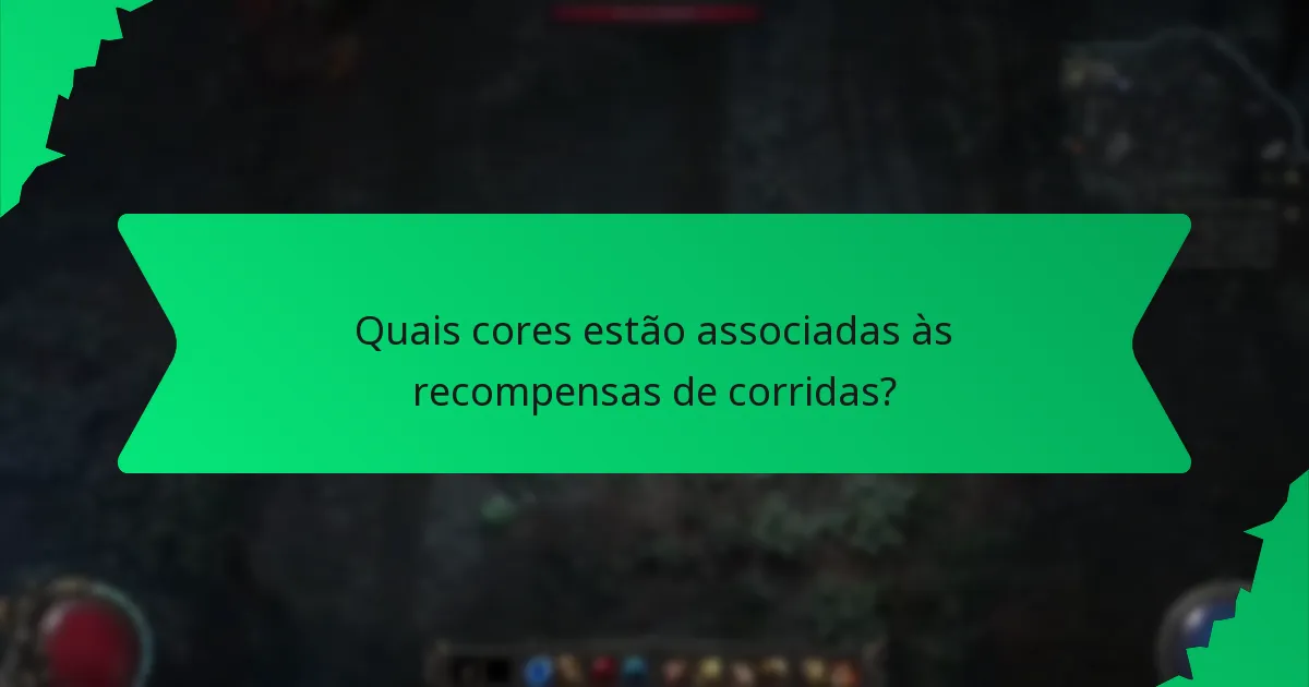 Quais efeitos as recompensas de corridas proporcionam?