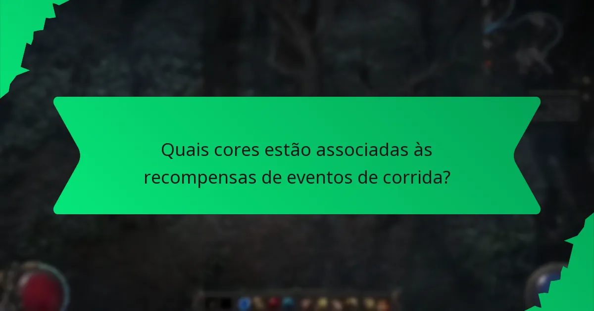 Que efeitos proporcionam as recompensas de eventos de corrida?
