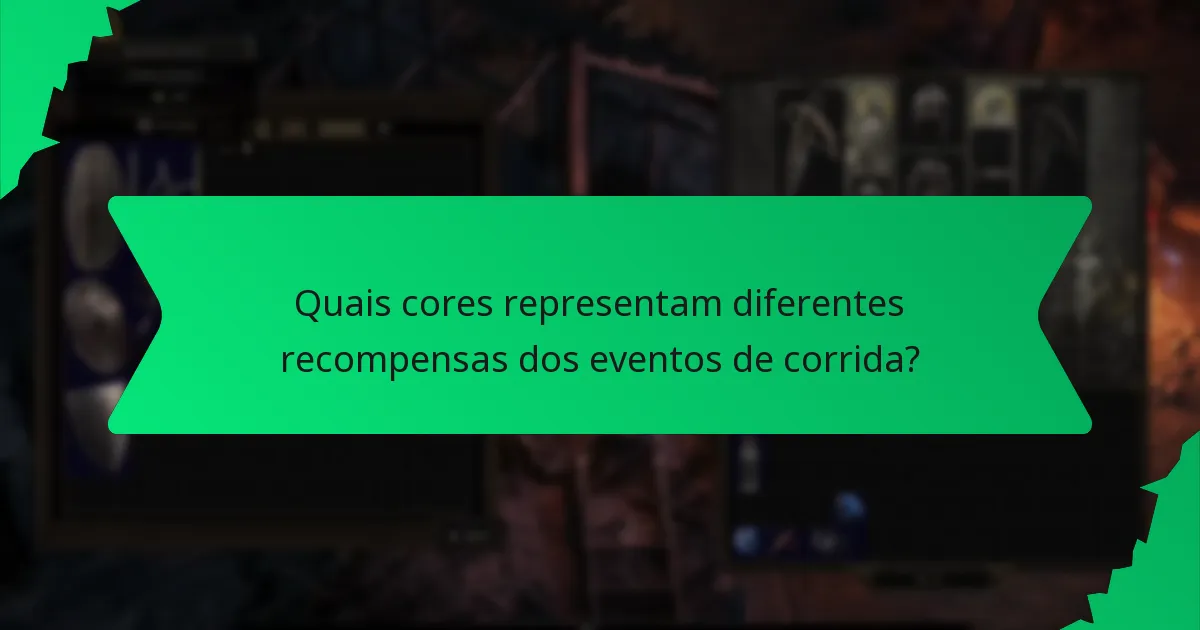 Que efeitos têm as recompensas dos eventos de corrida na jogabilidade?