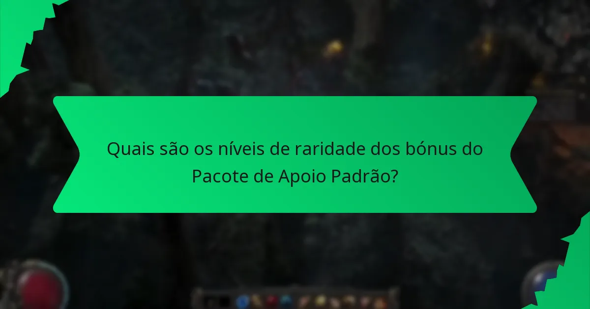 Como os bónus do Pacote de Apoio Padrão se comparam a outros pacotes?