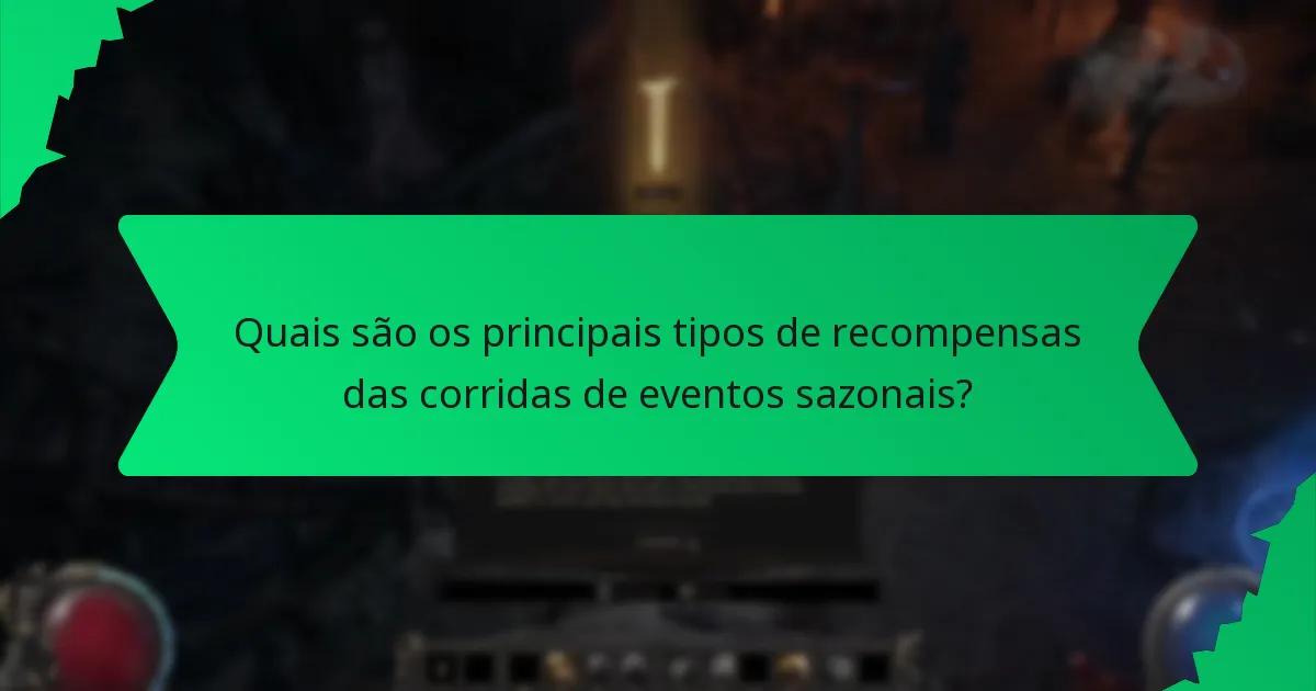 Quais variantes de cor estão disponíveis para as recompensas das corridas de eventos sazonais?